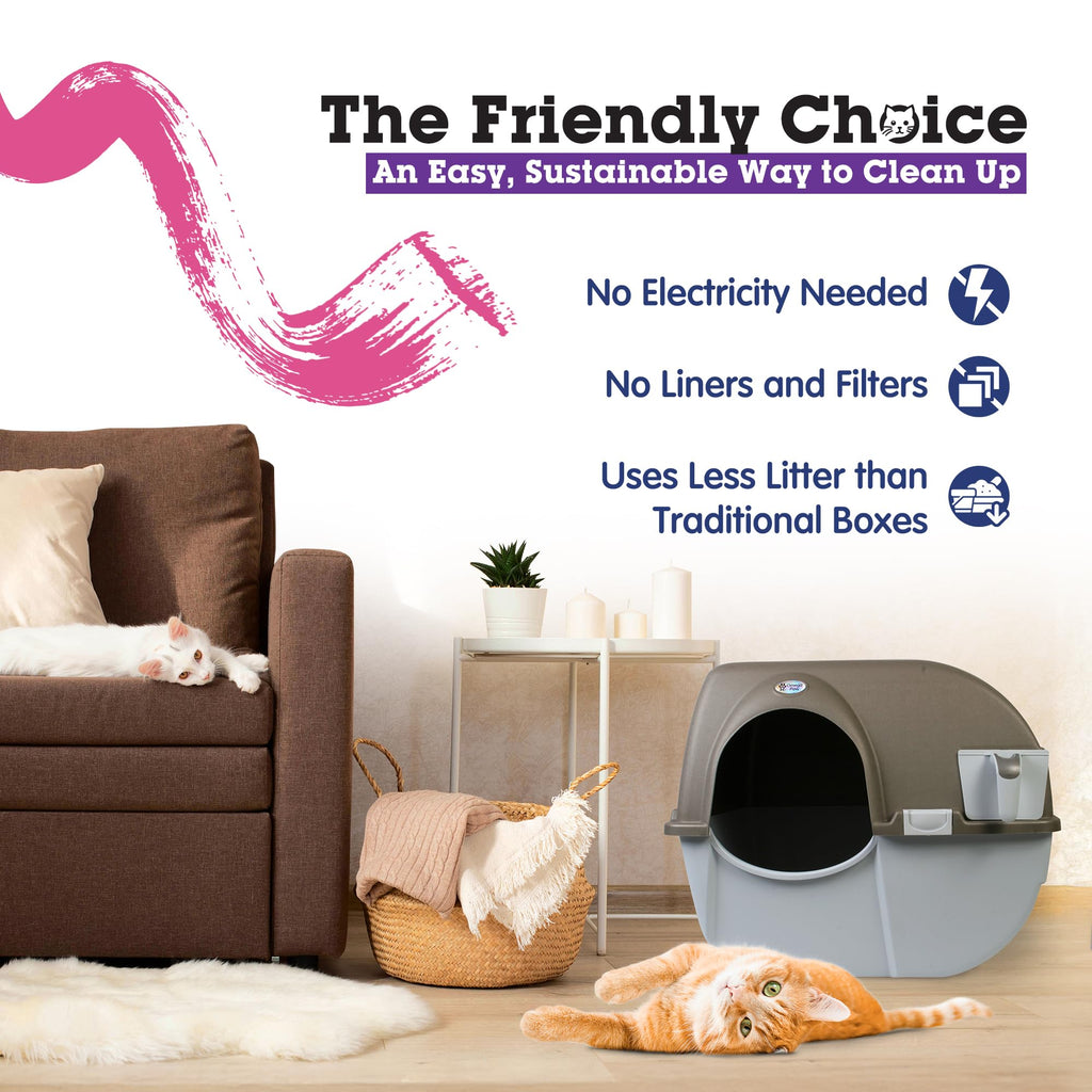 Self Cleaning Litter Box Regular Size Grey E612511