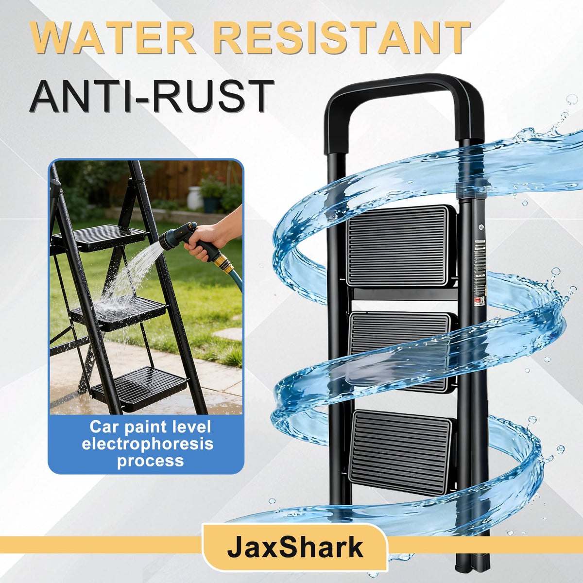 Folding Step Stool with Handrail H618