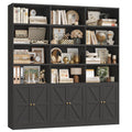 75" Tall Black Bookshelf with 6 Doors A812088