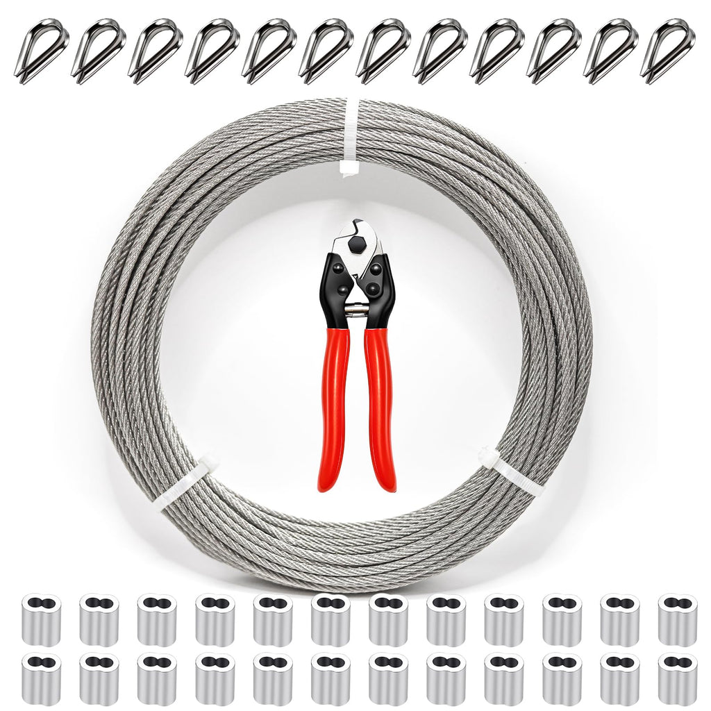 1/8 Inch Stainless Steel Cable 100FT 7x7 Strand Core P297