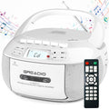 CD Player Boombox Cassette Player Combo with Bluetooth, AM/FM Radio F652065