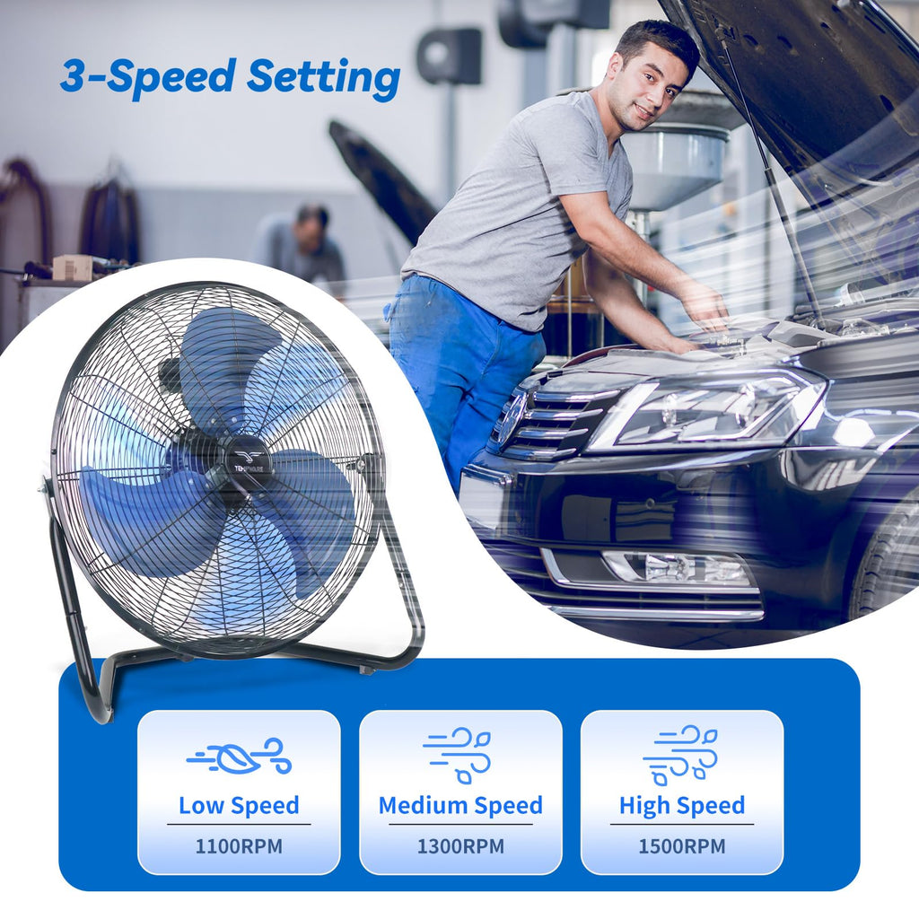 20 Inch High Velocity Industrial Floor Fan O751