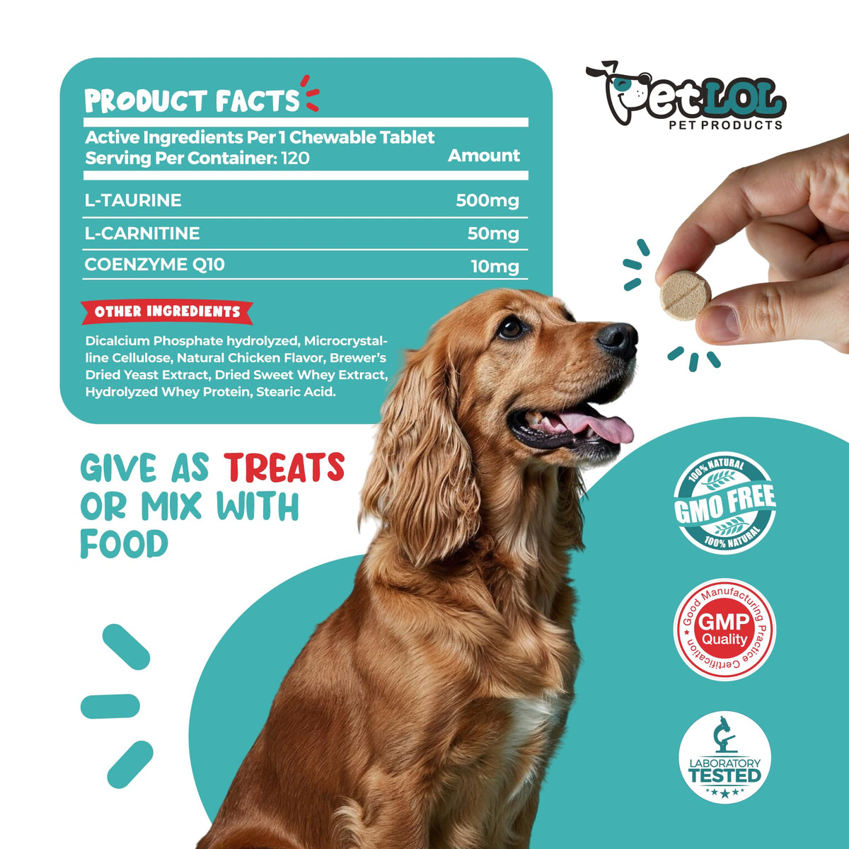 Taurine 500 mg for Dogs V9092