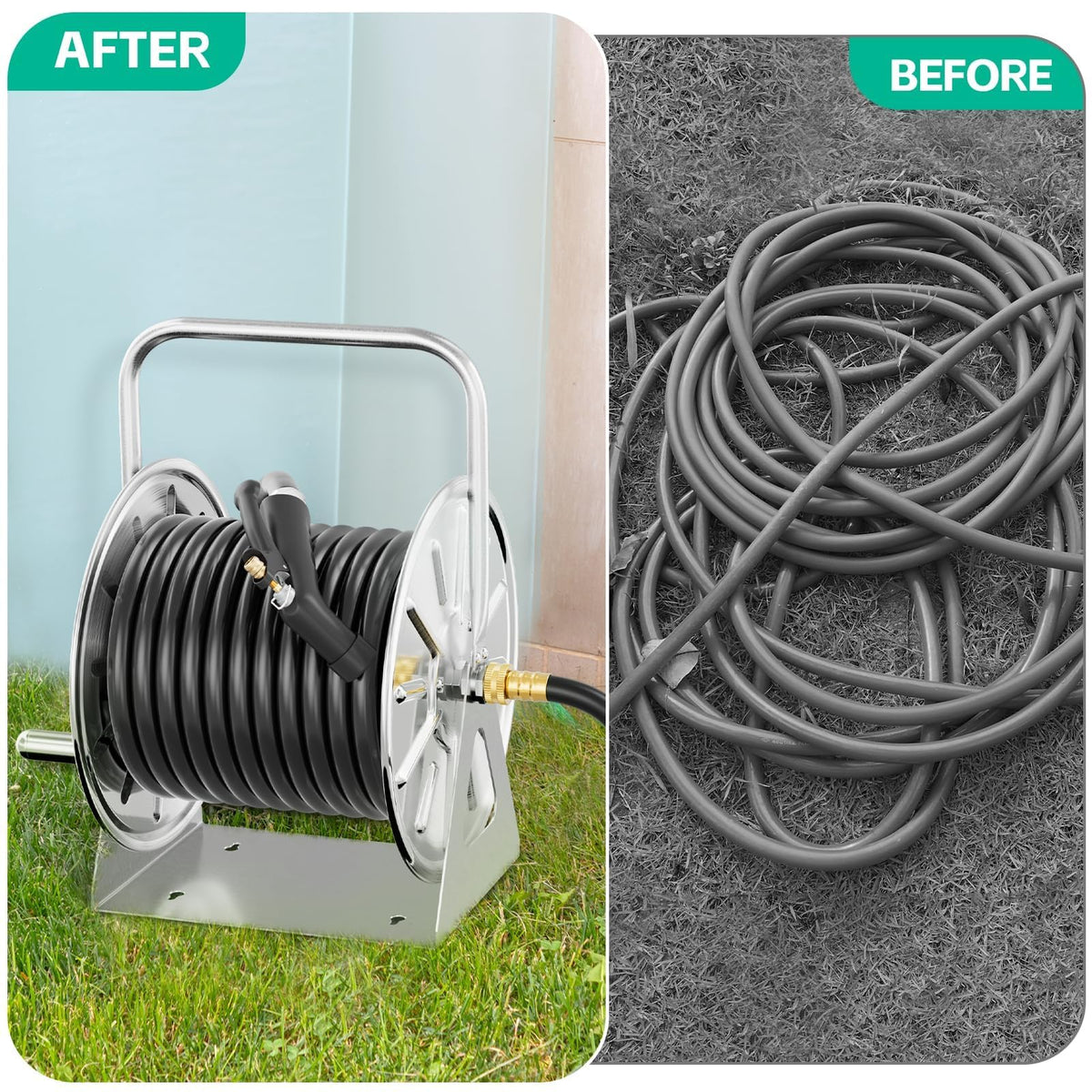 Garden Hose Reel 5/8In 75ft Capacity P408