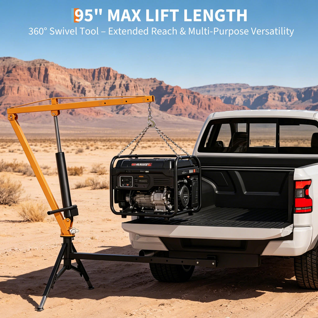1000 lb Hitch Mount Hydraulic Pickup Truck Crane R643