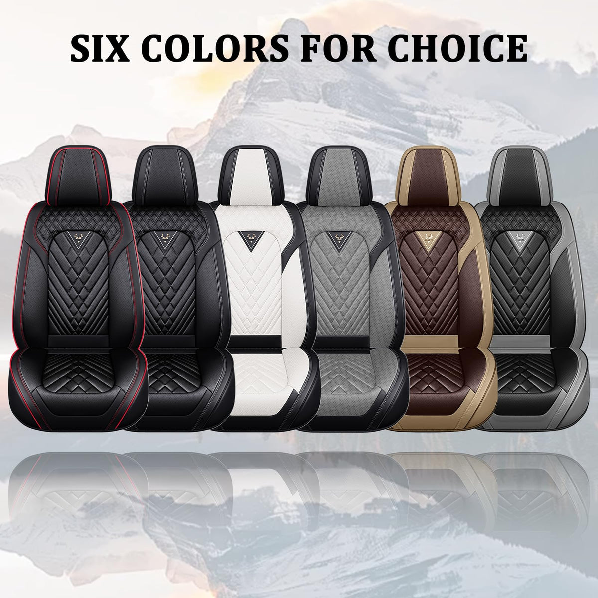 Waterproof Nappa Leather Full Set Car Seat Covers Y319790
