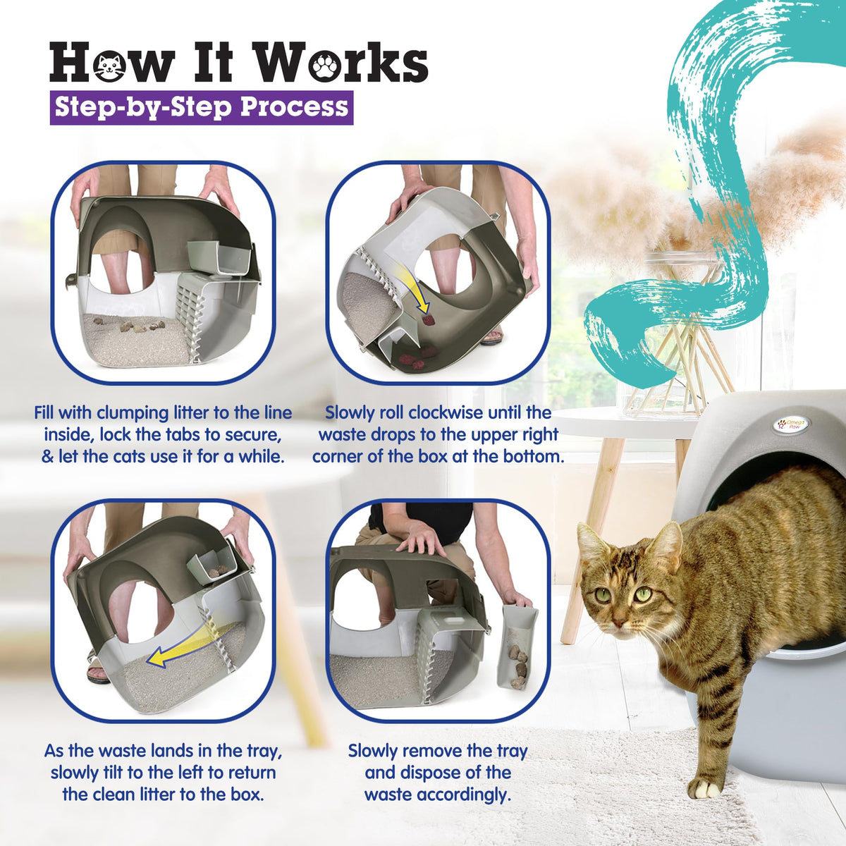Self Cleaning Litter Box Regular Size Grey E612511