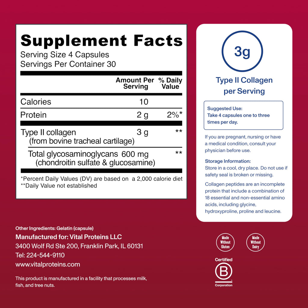 Cartilage Collagen Type II 120 Capsules F121