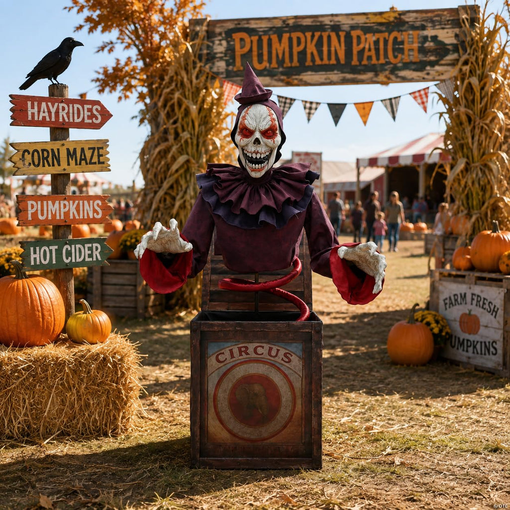 5 Ft. Skeleton Clown Halloween Decoration M7373
