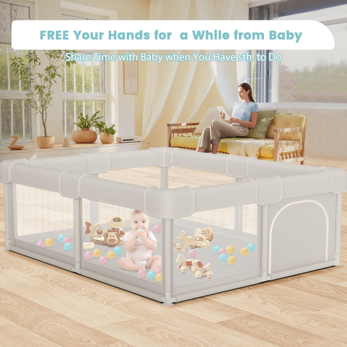 Baby Playpen with Gate R695