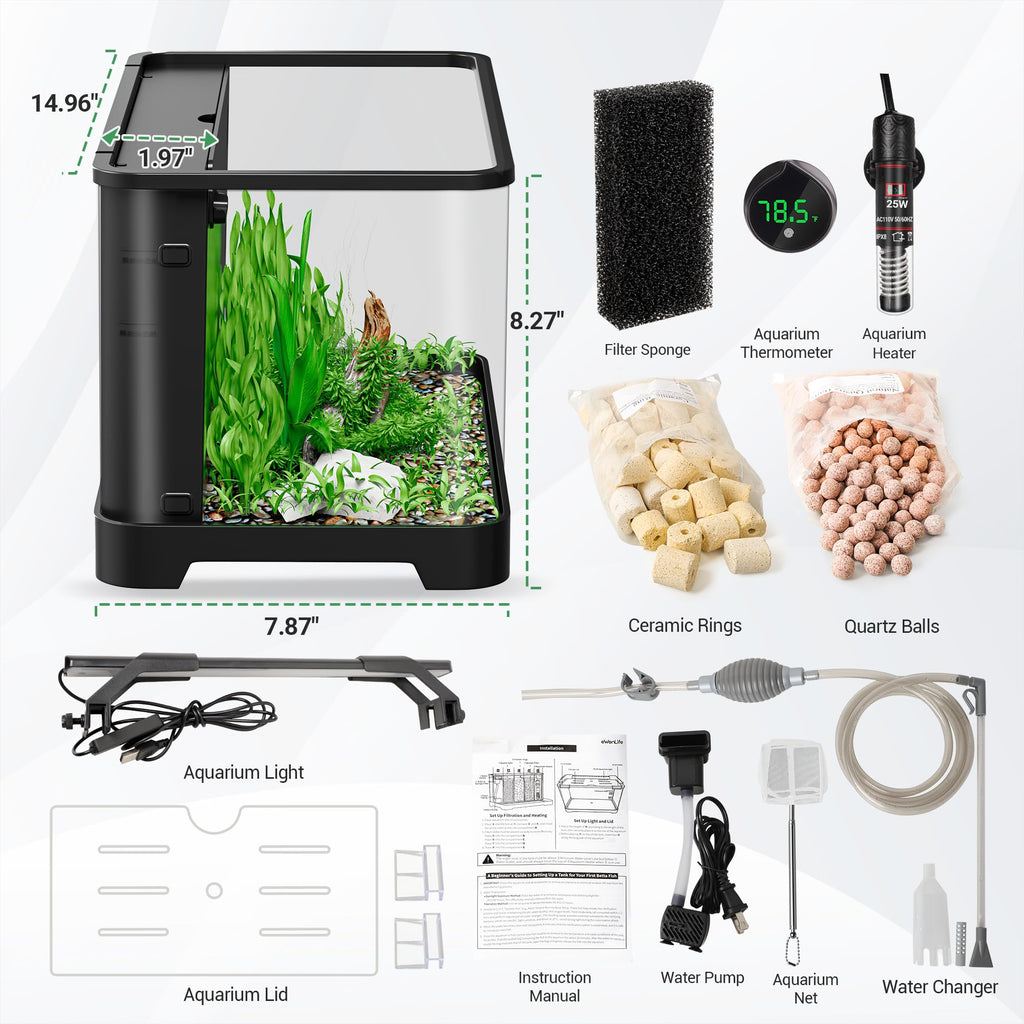 3.5 Gallon Betta Fish Tank W1179