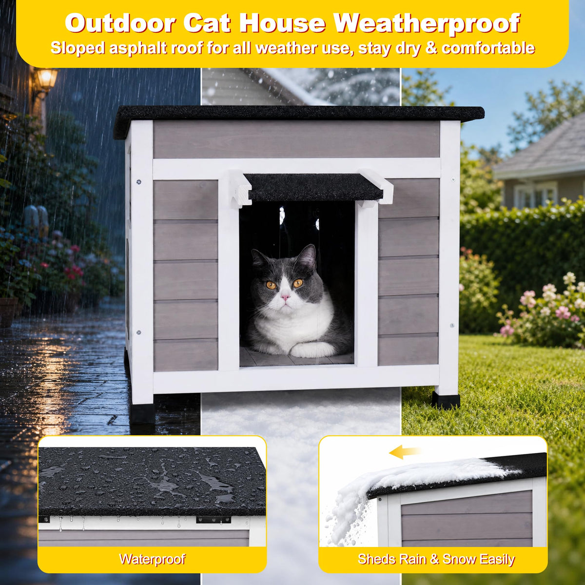 Insulated Outdoor Cat House E498