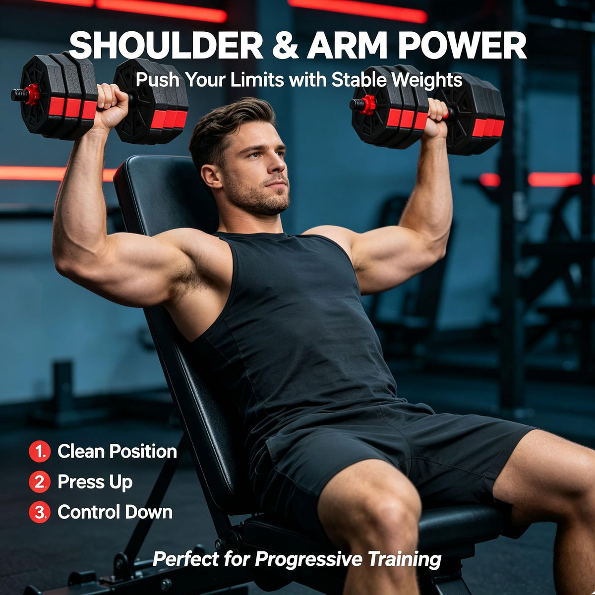 Adjustable Dumbbell Set 5-44 lbs S77878