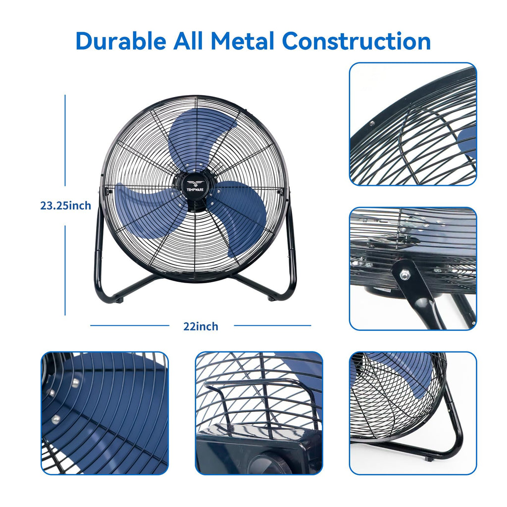20 Inch High Velocity Industrial Floor Fan O751