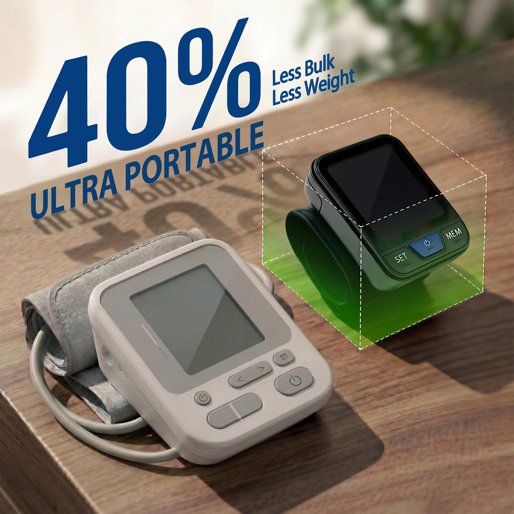 Wrist Blood Pressure Monitor with Voice Broadcast, 240 Memory for 2 Users W288
