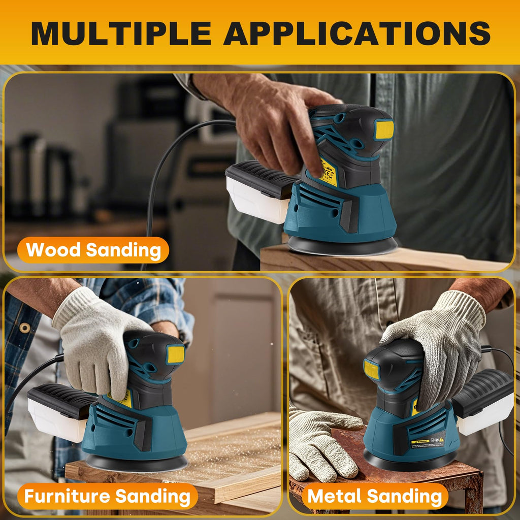 Orbital Sander with 6 Speeds, Dust Collection, 5 in, 3A Corded X31343
