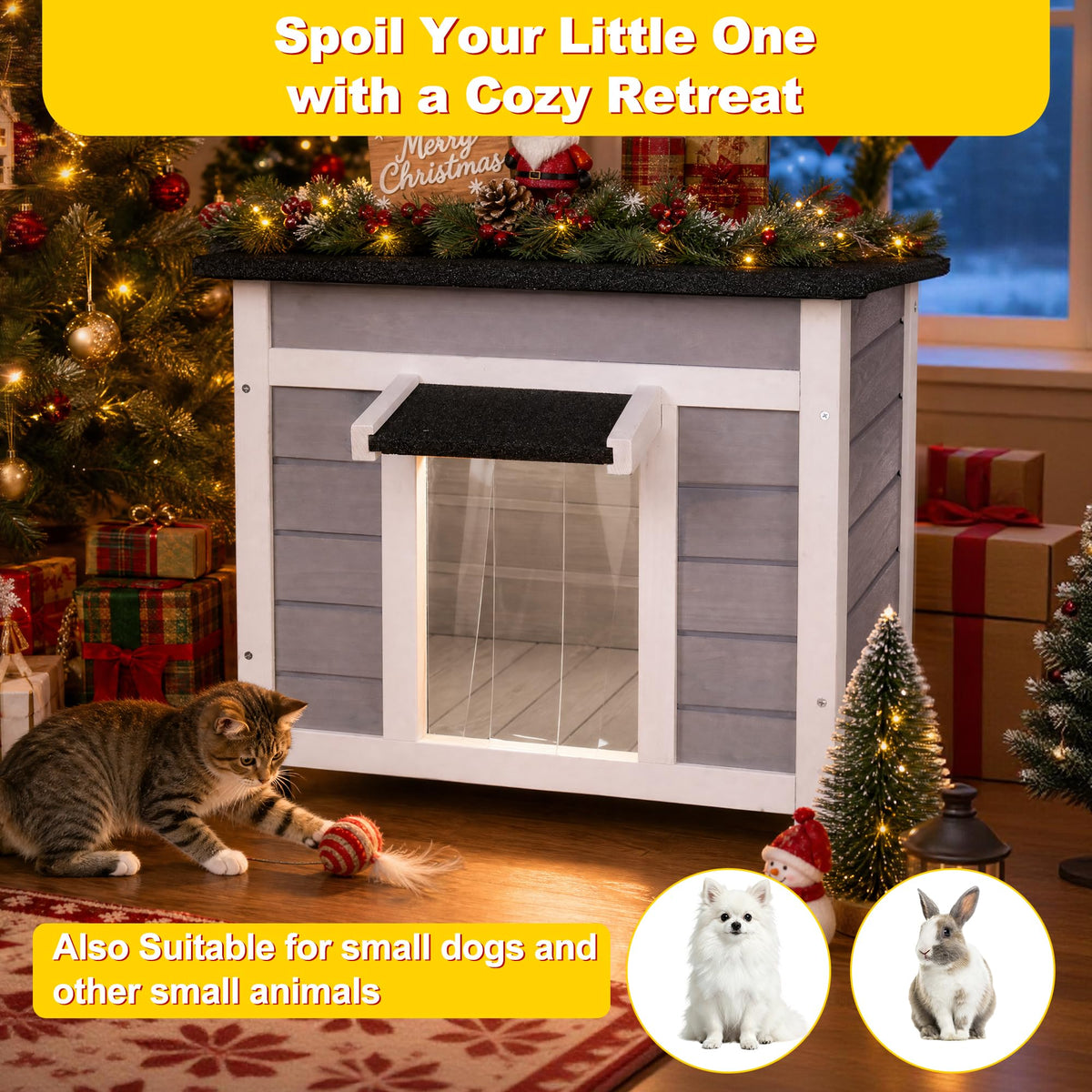 Insulated Outdoor Cat House E498