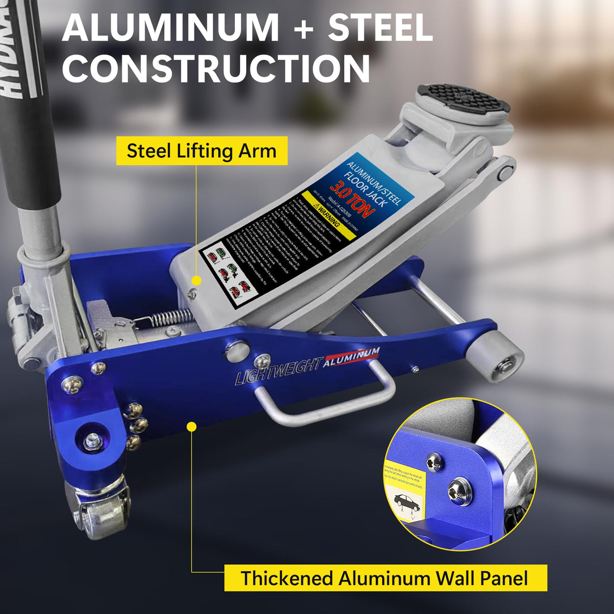 3 Ton Low Profile Aluminum and Steel Floor Jack T528990
