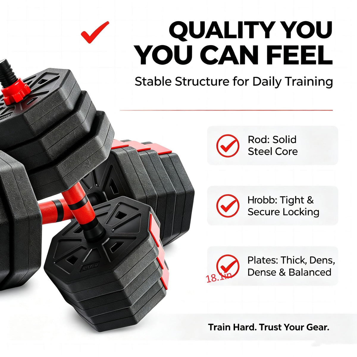 Adjustable Dumbbell Set 5-44 lbs S77878