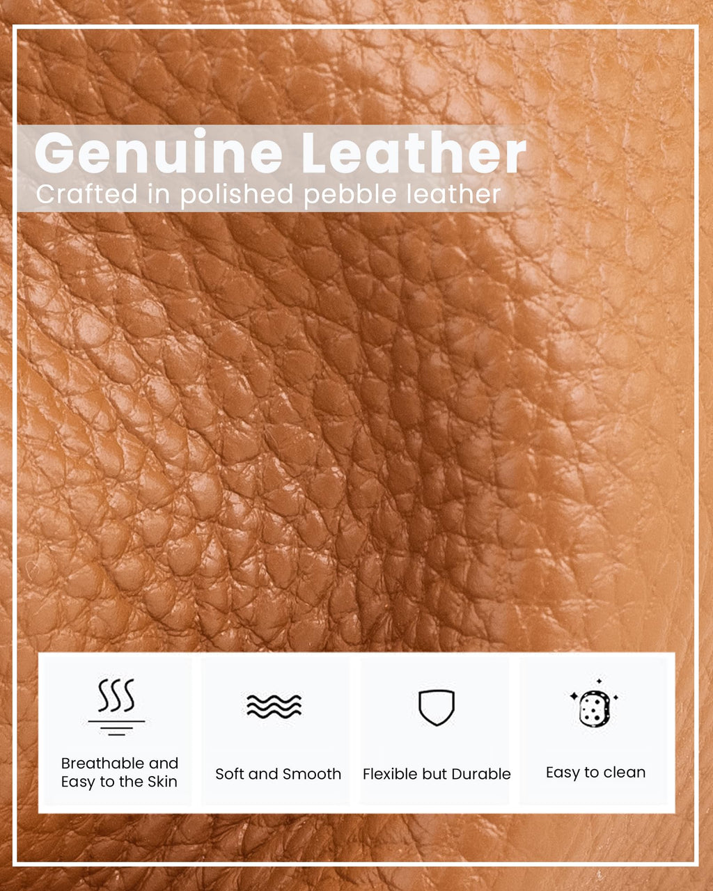 Genuine Leather Crossbody Bag with RFID Blocking Card Slots Q824958