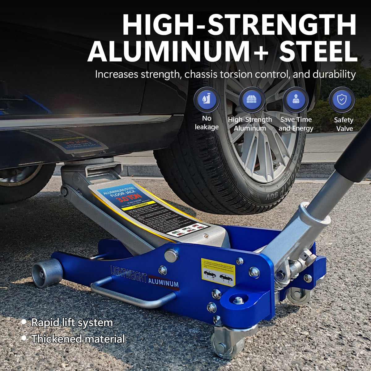 3 Ton Low Profile Aluminum and Steel Floor Jack T528990