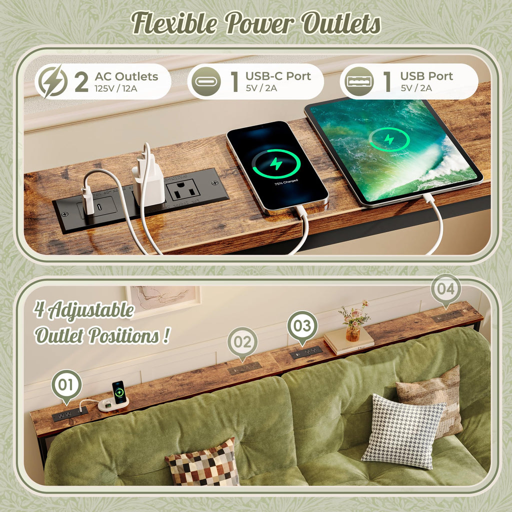 Sofa Table with Power Outlets X84764