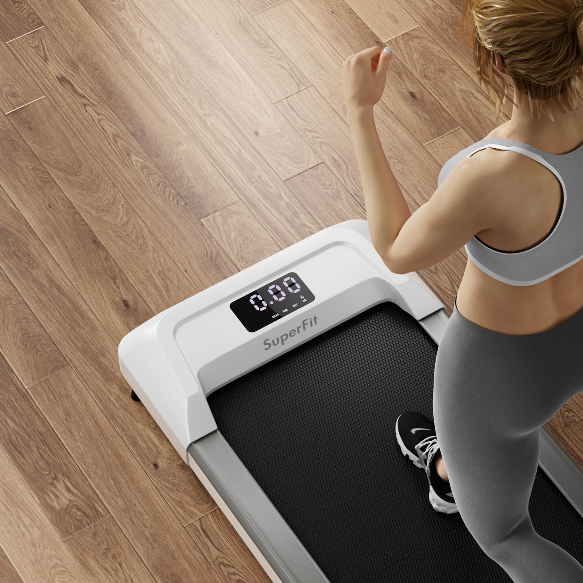 2.25HP Under Desk Treadmill with LED Display and Remote Control M47476