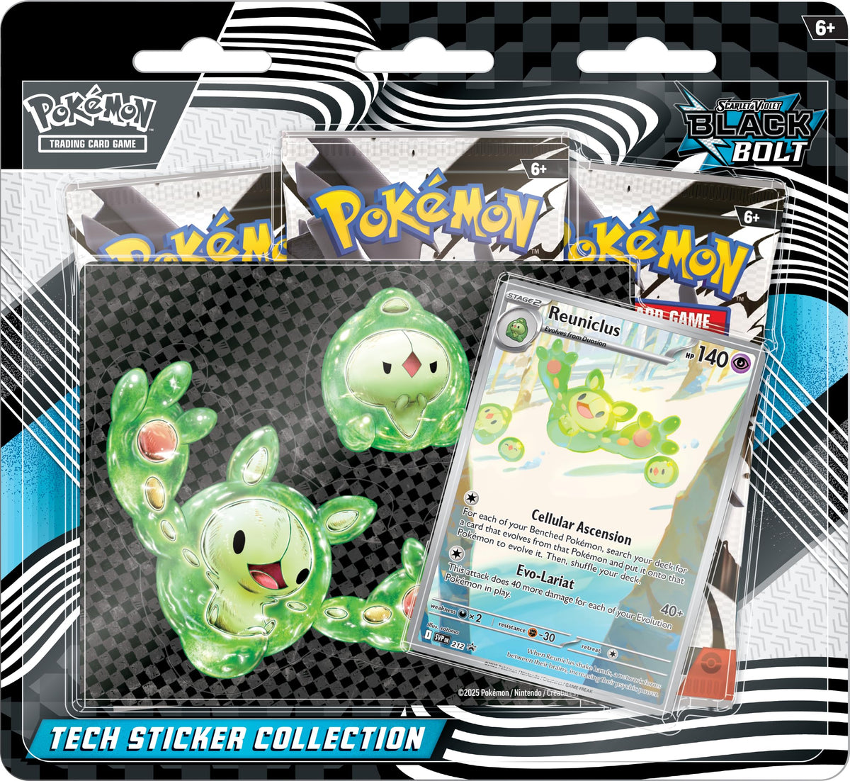 Pokemon TCG Black Bolt Tech Sticker Blister H4630