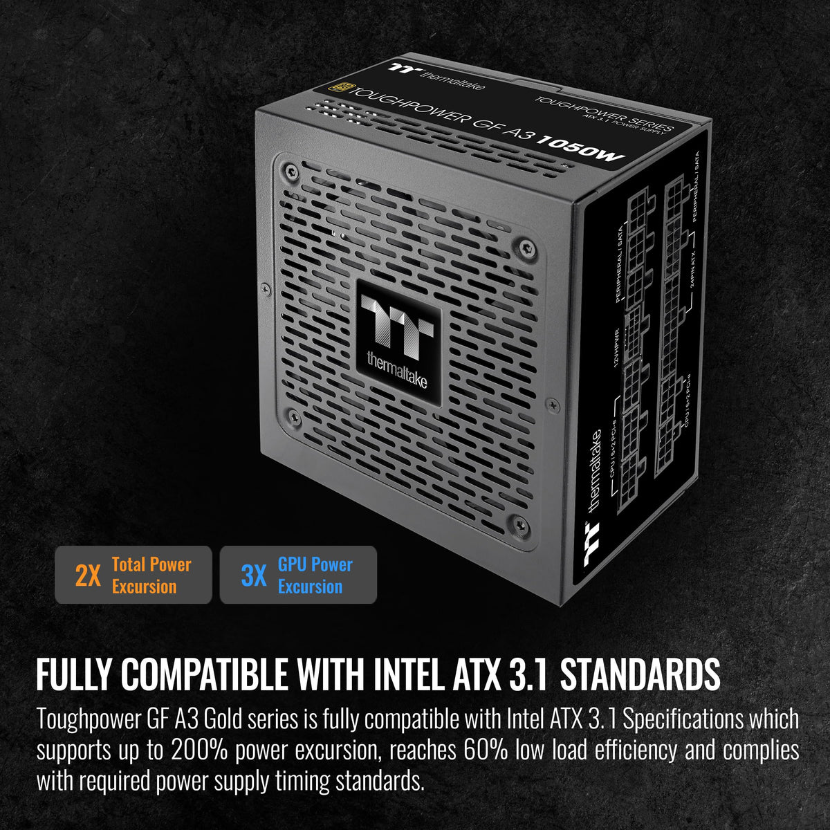 1050W 80+ Gold ATX 3.1 Power Supply K534