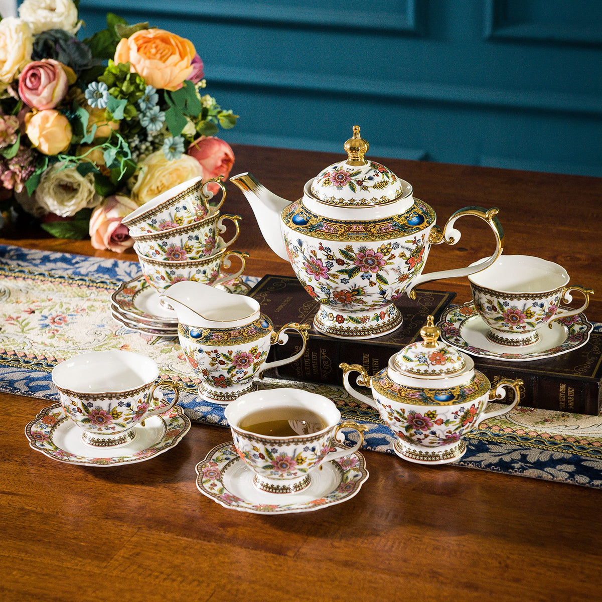 Bone China Tea Set for 6 F66787